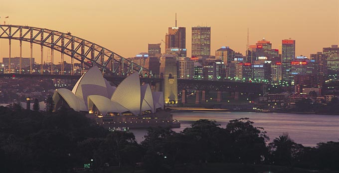 Sydney Harbour Bridge, Sydney - night bay/harbour coastal city architecture heritage icon unique