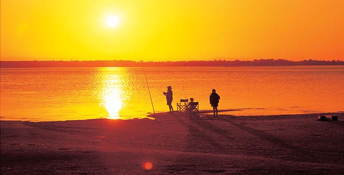 Bribie Island, Brisbane - landscape sunrise/sunset beach coastal fishing