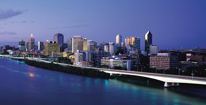 Brisbane - landscape sunrise/sunset river/creek city