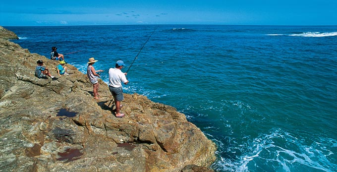 North Stradbroke, Brisbane - landscape coastal islands rocky coastline fishing