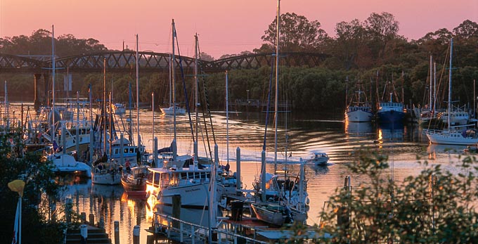 Bundaberg Coral Isles and Country - landscape sunrise/sunset river/creek boating sailing