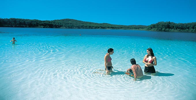 Lake McKenzie, Fraser Coast South Burnett - landscape coastal islands lake swimming