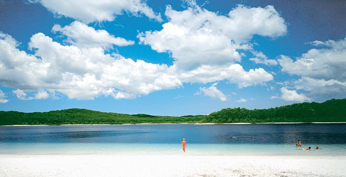 Lake McKenzie, Fraser Coast South Burnett - landscape beach coastal islands lake swimming