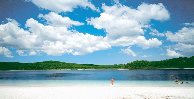 Lake McKenzie, Fraser Coast South Burnett - landscape beach islands lake swimming coastal