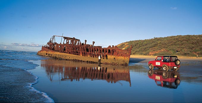 Maheno Wreck, Fraser Coast South Burnett - beach coastal islands 4wd heritage