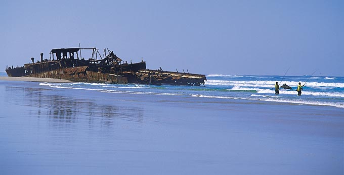 Maheno Wreck, Fraser Coast South Burnett - landscape beach coastal islands fishing heritage