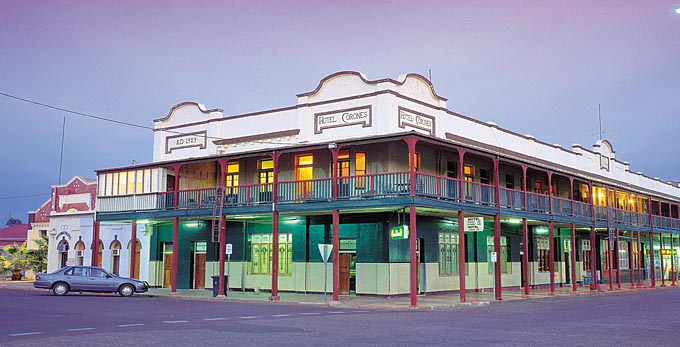 Outback Queensland - sunrise/sunset architecture heritage outback pub