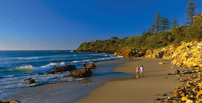 Coolum Beach, Sunshine Coast - landscape beach coastal rocky coastline