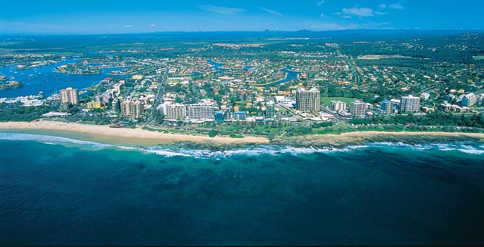 Mooloolaba, Sunshine Coast - aerial beach coastal coastal town
