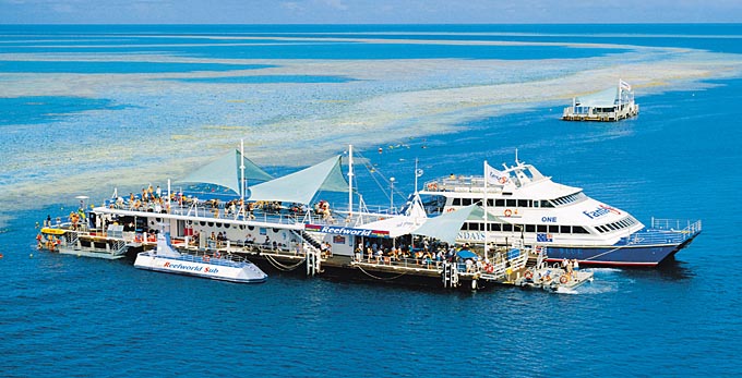 Great Barrier Reef Whitsundays, Whitsundays - aerial coastal reef boating swimming
