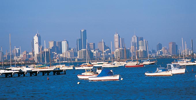 Williamstown, Melbourne - landscape bay/harbour coastal city boating sailing