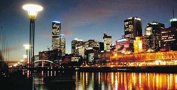 Yarra River, Melbourne - night river/creek city