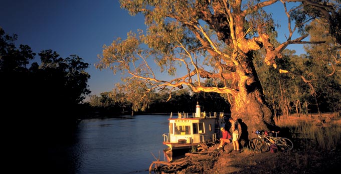 The Murray - sunrise/sunset river/creek boating