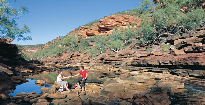Kalbarri National Park, Australia's Coral Coast - river/creek gorge outback bushwalking