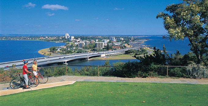 Experience Perth - landscape bay/harbour coastal city cycling
