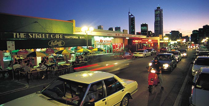 Northbridge, Perth - night city dining out nightlife
