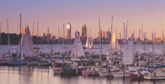 Perth City, Experience Perth - landscape sunrise/sunset bay/harbour coastal city boating