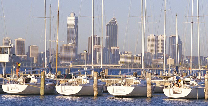 Perth City, Perth - bay/harbour coastal city boating sailing