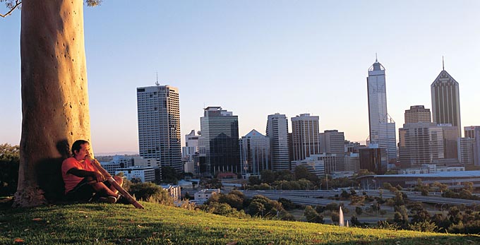Perth City, Perth - landscape sunrise/sunset city indigenous
