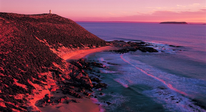 Cape Spencer - landscape sunrise/sunset coastal rocky coastline lighthouse