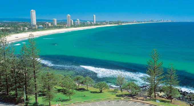 Burleigh Heads, Gold Coast - aerial landscape beach coastal