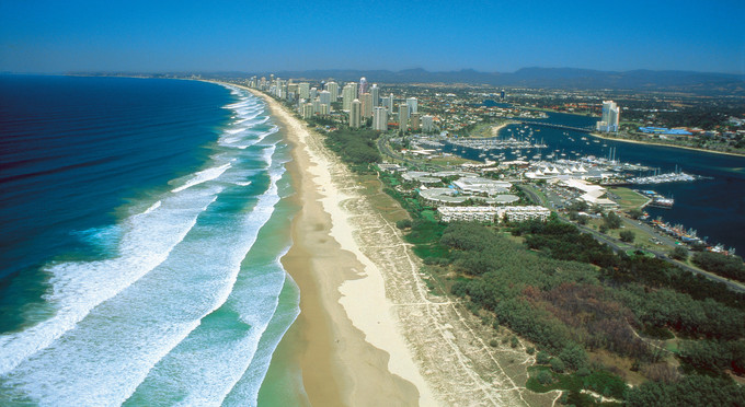 Southport, Gold Coast - aerial beach coastal city coastal town