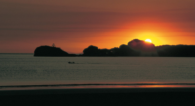 Cape Hillsborough, Mackay - landscape sunrise/sunset beach coastal rocky coastline boating