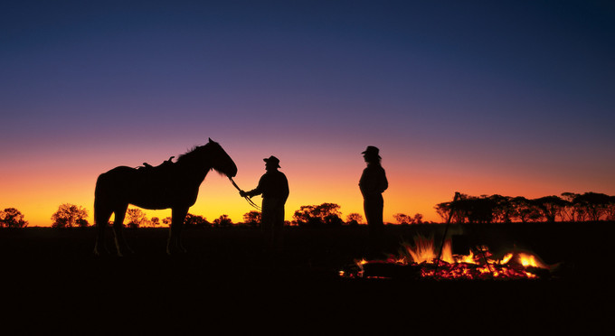 Blackall, Outback Queensland - landscape sunrise/sunset outback horse riding