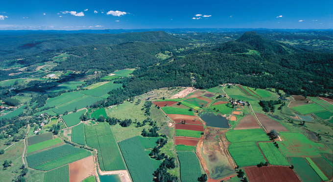 Mapleton, Sunshine Coast - aerial rural