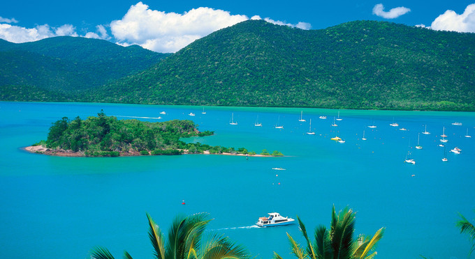 Shute Harbour, Whitsundays - aerial coastal boating