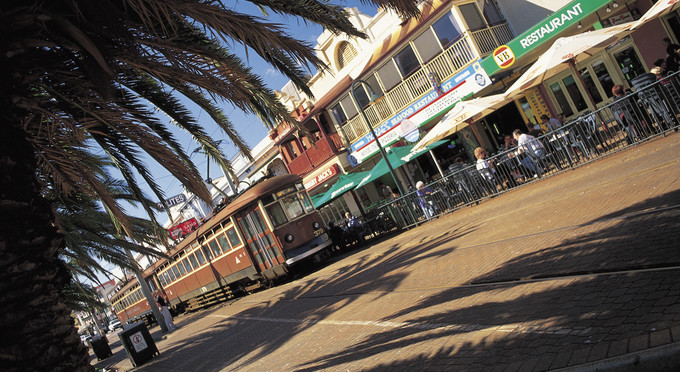 Glenelg, Adelaide - cafes dining out rail