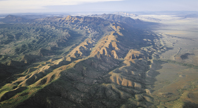 Flinders Ranges - aerial landscape mountains outback
