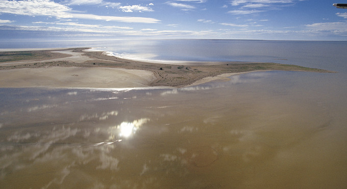 Lake Eyre, Flinders Ranges - aerial landscape lake outback