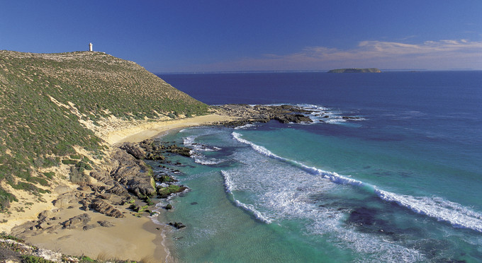 Cape Spencer, Yorke Peninsula - landscape coastal rocky coastline lighthouse