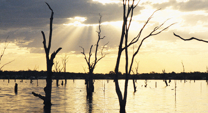 Yarrawonga, Murray - sunrise/sunset lake